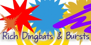 Rich Dingbats   Bursts Font Download