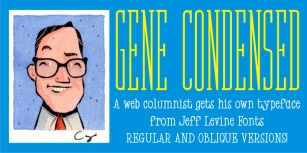 Gene Condensed JNL Font Download