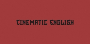 Cinematic English Font Download
