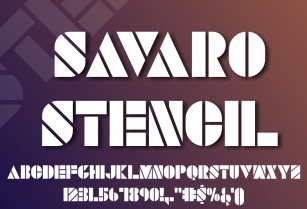 SAVARO STENCIL Font Download