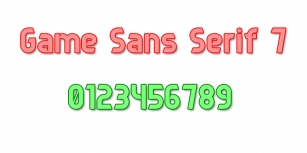 Game Sans Serif 7 Font Download