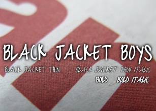 Black jacket boys Font Download