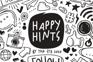Happy Hints - Kids Doodle Handwriting Font Font Download