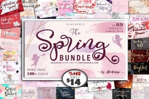 The 69 In 1 Spring Bundle - WEB FONT Font Download