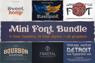 Mini font bundle all bonus Font Download
