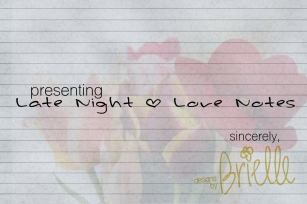 Late Night * Love Notes Font Download