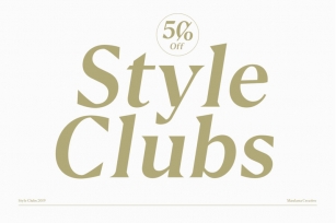 Style Clubs Serif - 50% OFF Font Download