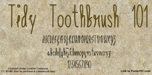 Tidy Toothbrush 101 Font Download
