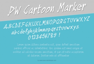 PWCartoonMarker Font Download