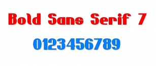 Bold Sans Serif 7 Font Download