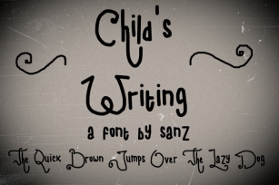 Child writing Font Download