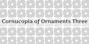 Cornucopia of Ornaments Three Font Download