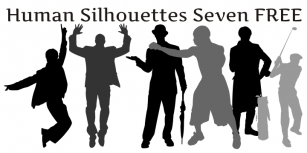 Human Silhouettes Free Seve Font Download