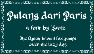 Pulang dari Paris Font Download