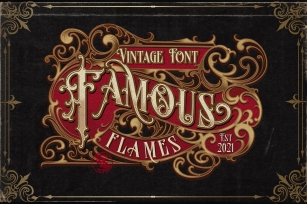 Famous flames vintage font Font Download