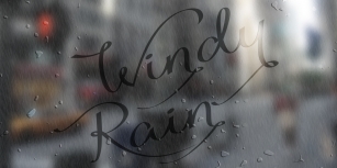 Windy Rain Dem Font Download