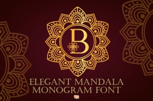 Elegant Mandala Monogram Font Download