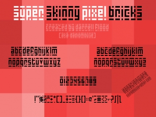 Super Skinny Pixel Bricks Font Download