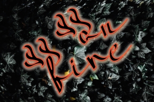 on fire Font Download