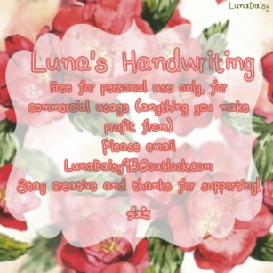 Luna's Handwriting Font Download