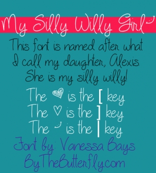My Silly Willy Girl Font Download