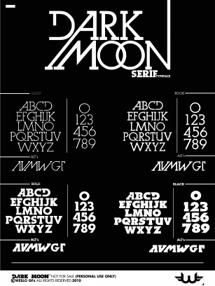 Dark Moon Serif Font Download