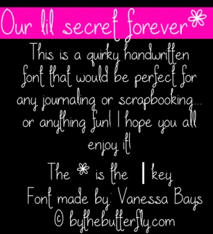Our lil secret forever Font Download