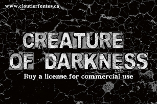 CF Creature of Darkness Font Download