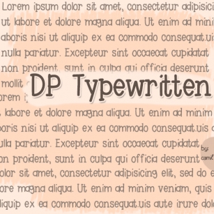 DPTypewritte Font Download