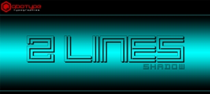 2 Lines shadow Font Download