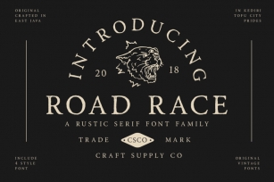 Road Race Font Family + Extras Font Download