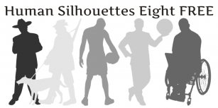 Human Silhouettes Free Eigh Font Download