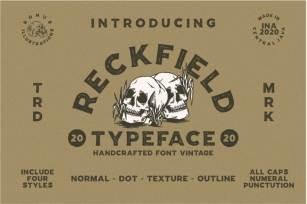 Reckfield Rough Typeface Font Download
