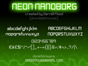 Neon Nanoborg Font Download