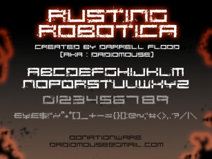 Rusting Robotica Font Download
