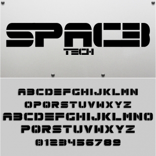 Spac3 tech Font Download