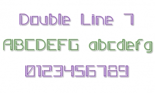 Double Line 7 Font Download