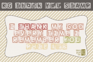 KG Thank You Stamp Font Download