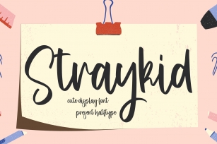 Straykid - Cute Script Font Font Download