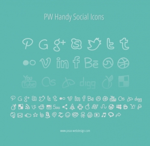 PWHandySocialIcons Font Download