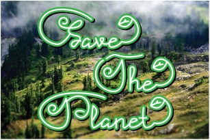 save the planet Font Download