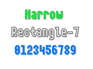 Narrow Rectangle-7 Font Download