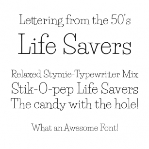 Life Savers Font Download