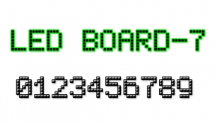 LED Board-7 Font Download