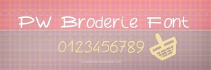 PWBroderie Font Download