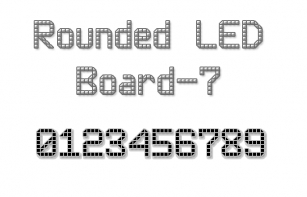 Rounded LED Board-7 Font Download