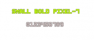 Small Bold Pixel-7 Font Download