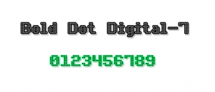 Bold Dot Digital-7 Font Download