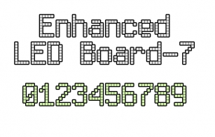 Enhanced LED Board-7 Font Download