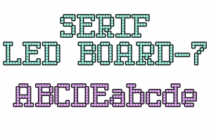 Serif LED Board-7 Font Download